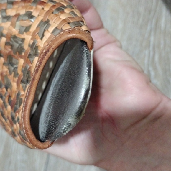 Frye brown woven leather heeled sandals. Size 9.5 - Picture 6 of 10